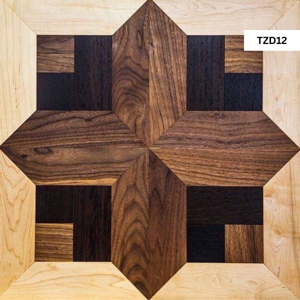 Parquet wood flooring design used in interior architecture