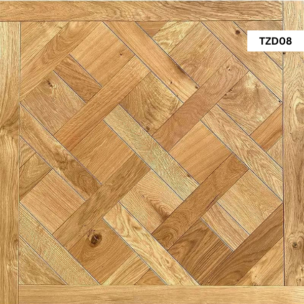 Rustic wood flooring design with brushed texture