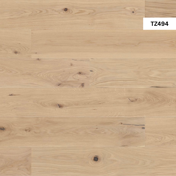 Brushed oak engineered flooring with natural texture