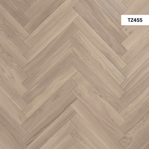 TZ455 White Oiled AB Grade Herringbone Oak