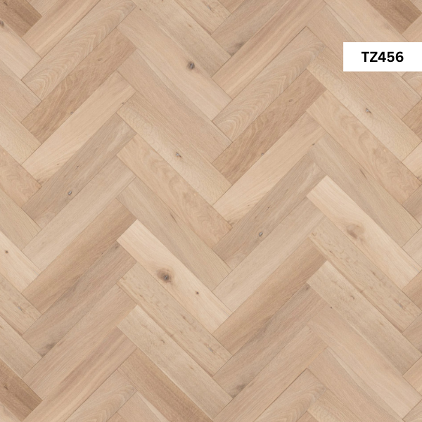 TZ456 Invisible Finish Lacquered Herringbone Oak