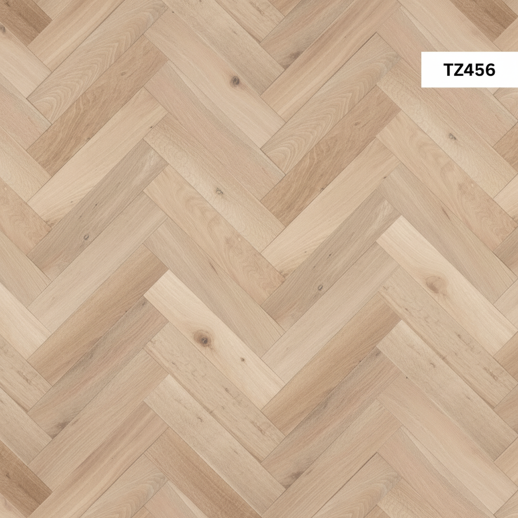 Herringbone engineered wood flooring suitable for London homes