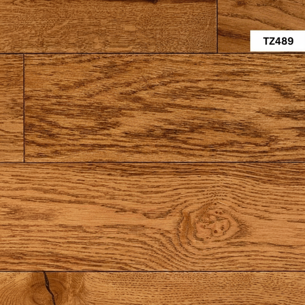 Luxury engineered wood floorboards in living room
