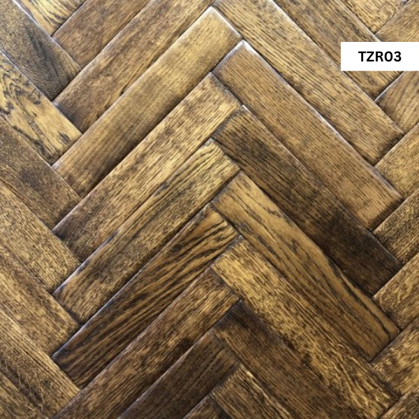 Brushed oak engineered wood flooring with rustic character