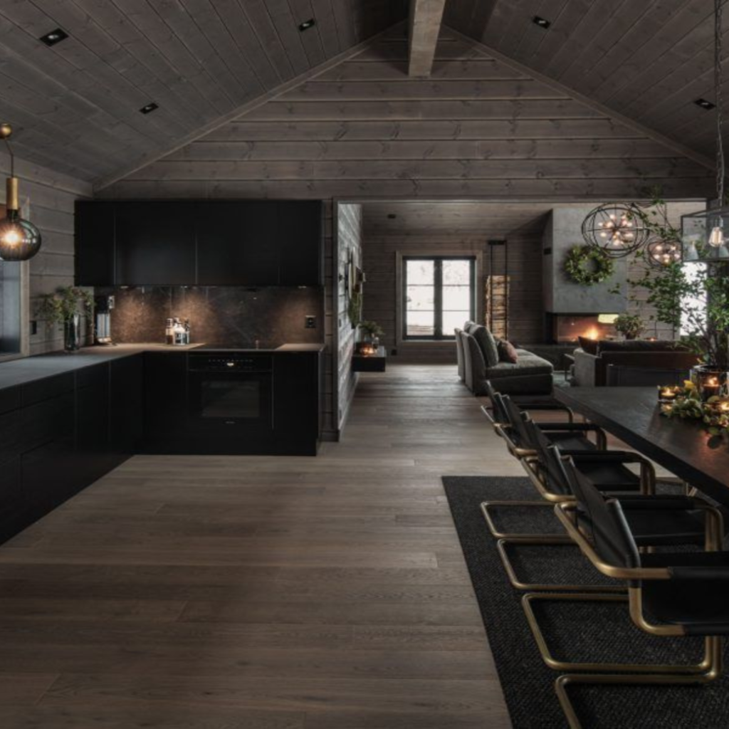 Timberzone team installing engineered herringbone flooring in London property