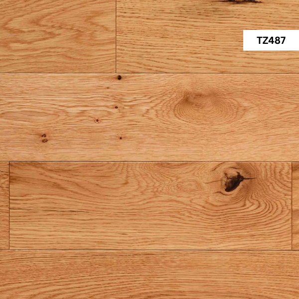 Natural oak engineered flooring with matte finish