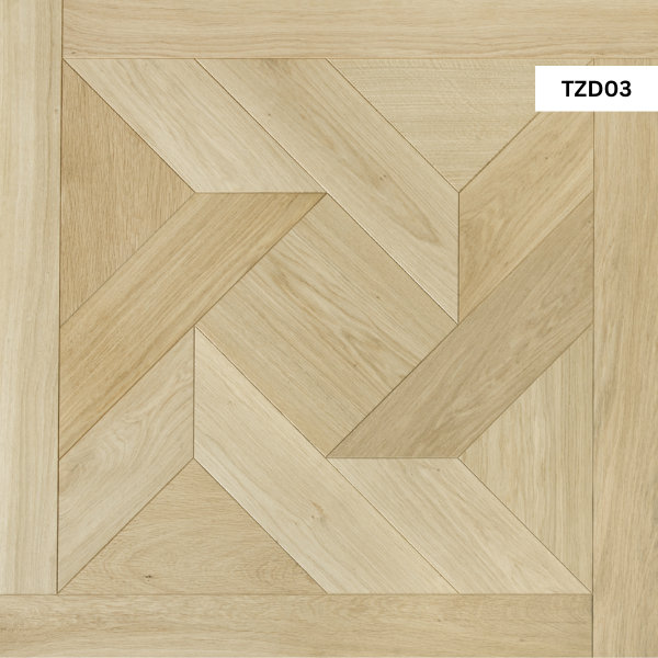 Premium oak wood flooring design with matte finish