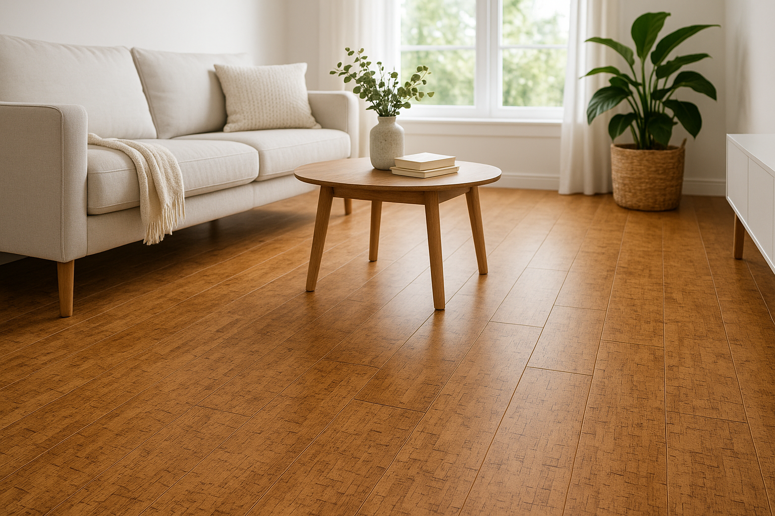 Sustainable cork flooring