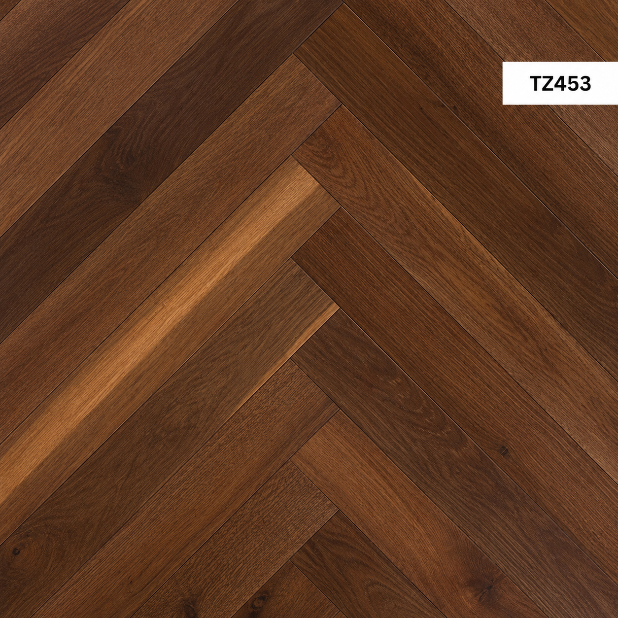 
Engineered herringbone wood floor pattern showing tight joints