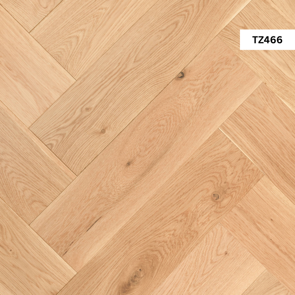 TZ466 Natural Brushed Lacquered Herringbone Oak