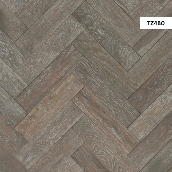 TZ480 Grey Hard Wax Oiled Herringbone Oak